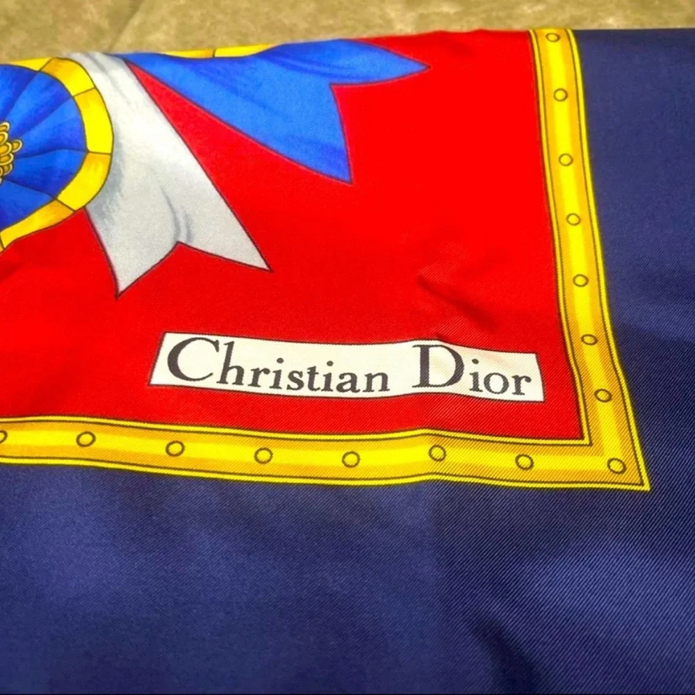 Christian Dior Silk Scarf, 86cm, Vintage